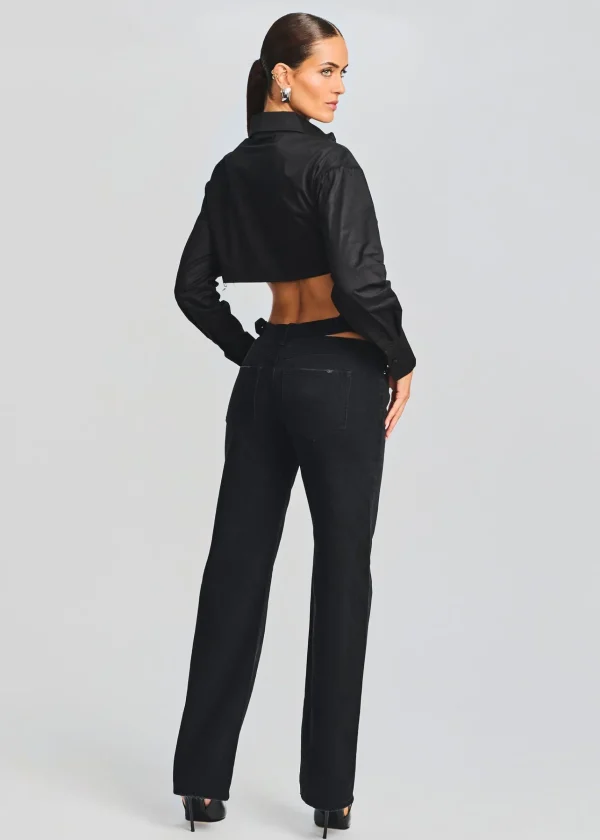 Bottoms*Retrofete Christy Straight Leg Jean Stone Black