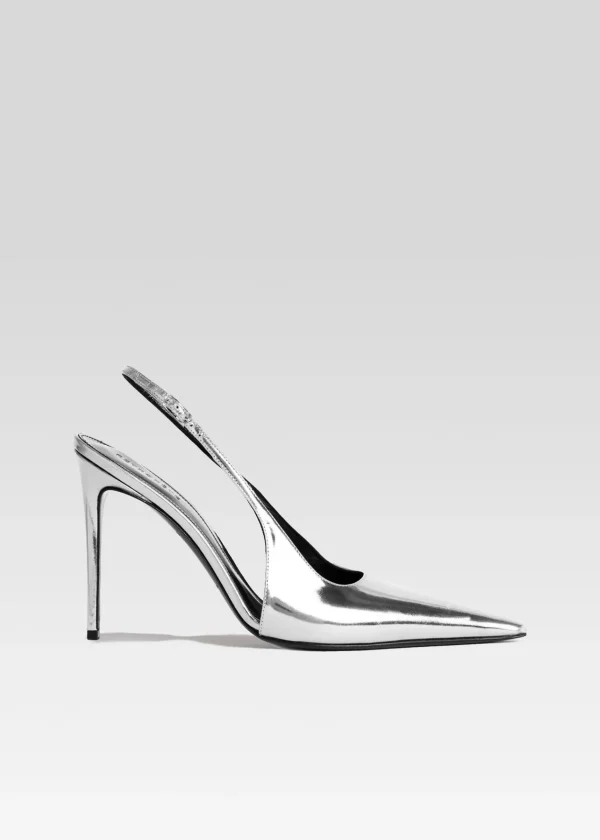 RETROFÊTE*Retrofete Cindy Slingback Heel Silver