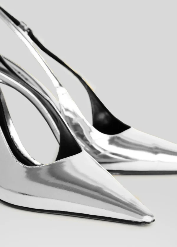RETROFÊTE*Retrofete Cindy Slingback Heel Silver