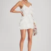 Dresses*Retrofete Claire Sequin Fringe Dress White Fringe