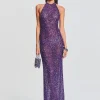 Guest Of*Retrofete Clarisse Sequin Dress Amethyst