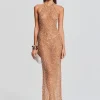 Guest Of*Retrofete Clarisse Sequin Dress Champagne