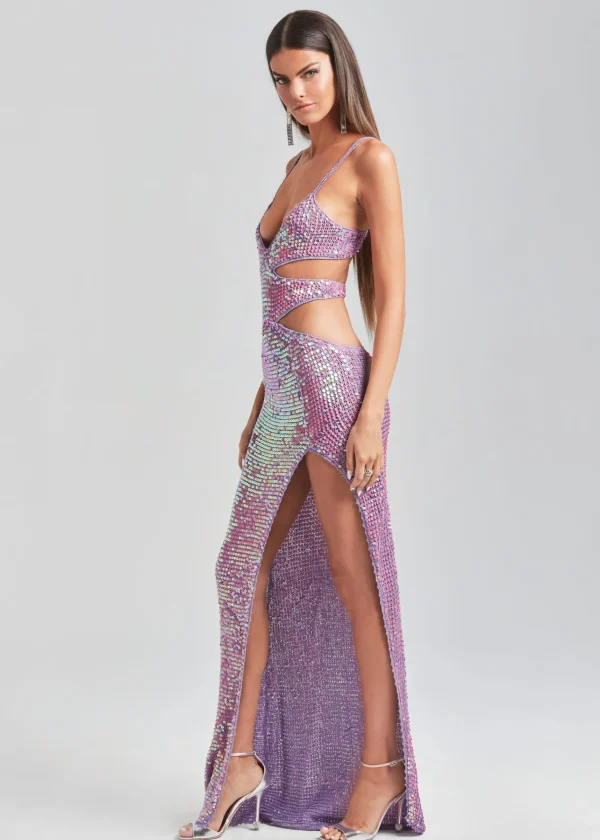 RETROFÊTE*Retrofete Coco Crochet Dress Iridescent Lilac/Pink