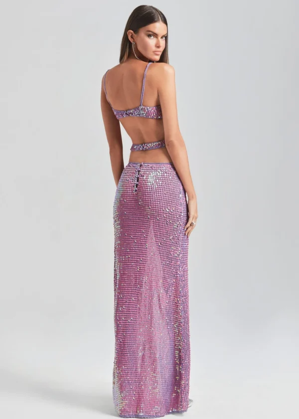 Dresses*Retrofete Coco Crochet Dress Iridescent Lilac/Pink
