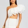 Bachelorette Party*Retrofete Collyk Top White Samoa