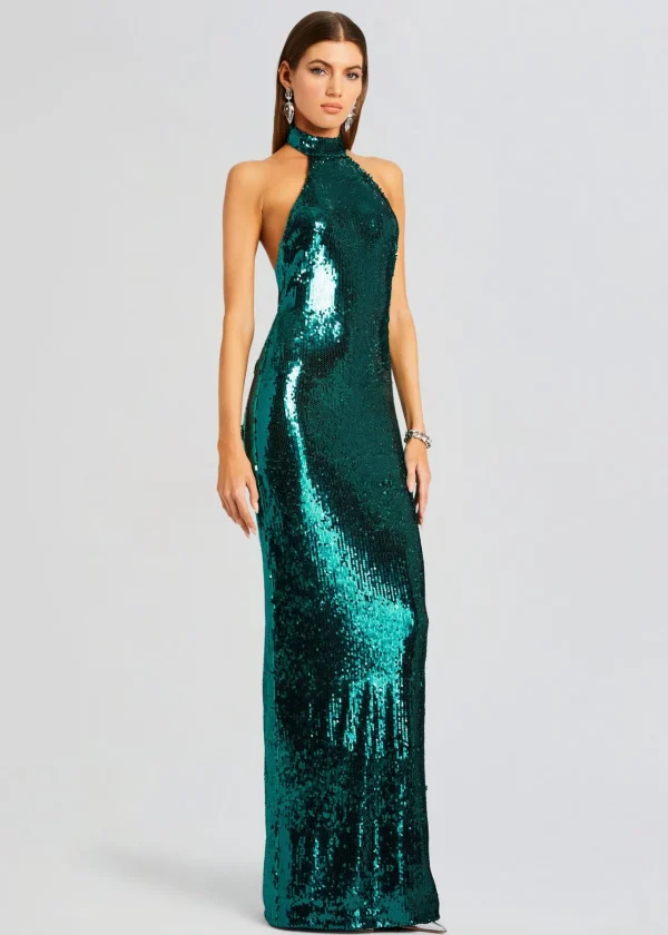 RETROFÊTE*Retrofete Cora Sequin Dress Aquamarine