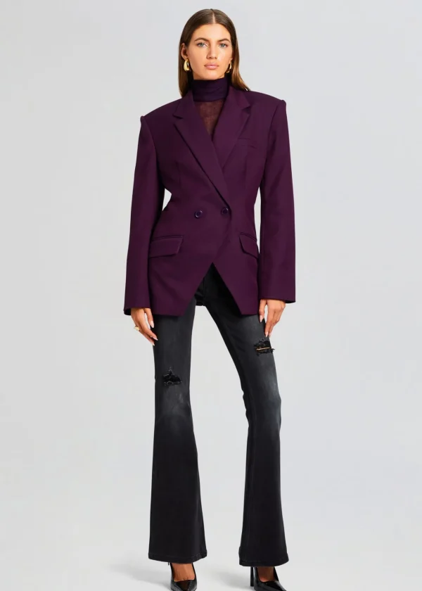 Business Chic*Retrofete Cosmo Blazer Eggplant