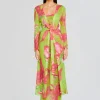 Sheer Bliss*Retrofete Cruz Knit Duster Lime Anthurium