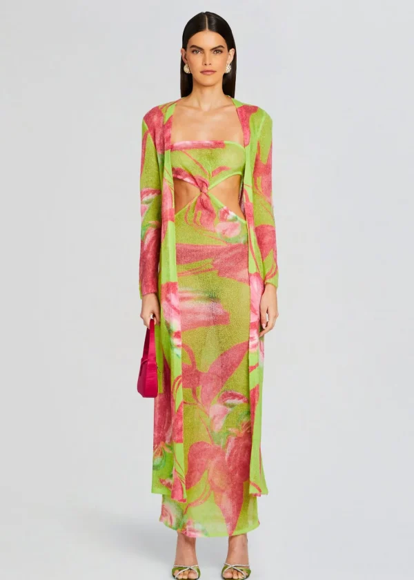 RETROFÊTE*Retrofete Cruz Knit Duster Lime Anthurium