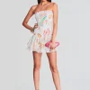 Honeymoon Looks*Retrofete Cusia Short Dress White Fresca