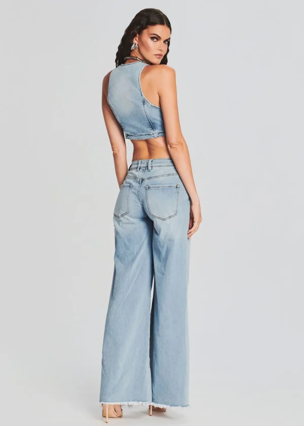 Jumpsuits*Retrofete Dallas Denim Jumpsuit Coastline