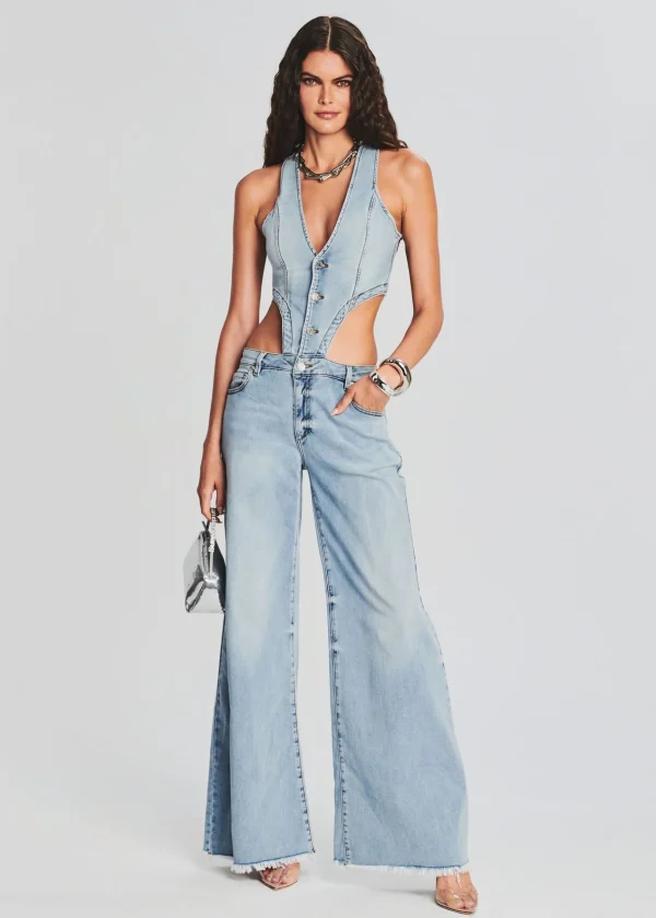 Jumpsuits*Retrofete Dallas Denim Jumpsuit Coastline