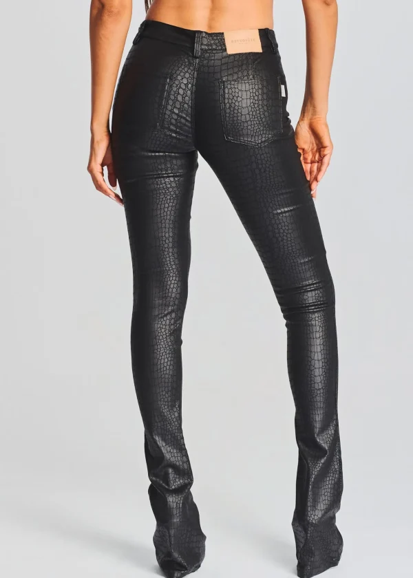 Bottoms*Retrofete Danica Coated Denim Pant Gator