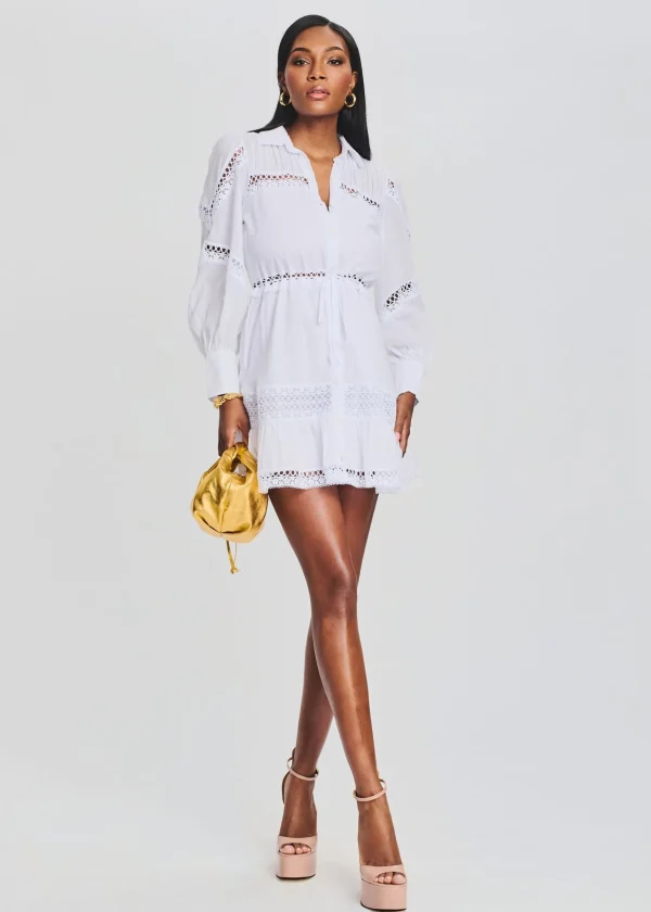 Honeymoon Looks*Retrofete Daniela Short Dress White