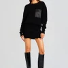 Spring Knits*Retrofete Daniella Sweater Dress Black