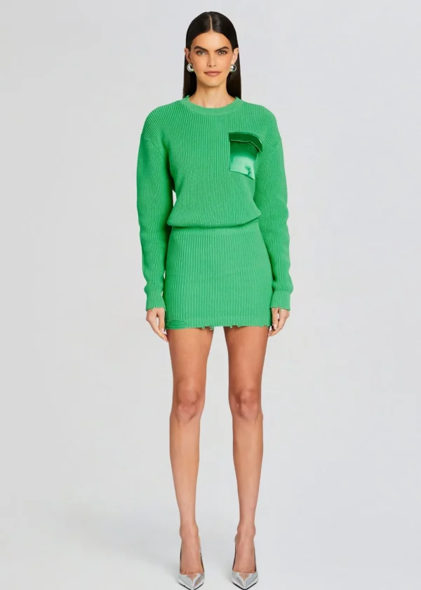 Trending*Retrofete Daniella Sweater Dress Pistachio