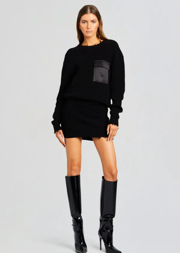 Dresses*Retrofete Daniella Sweater Dress Black