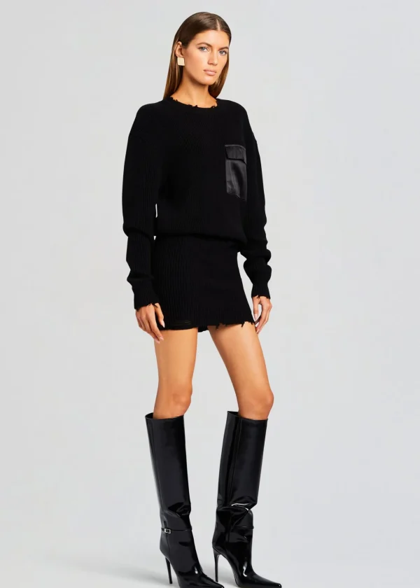 Dresses*Retrofete Daniella Sweater Dress Black