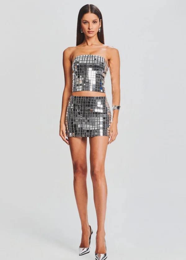 Guest Of*Retrofete Daniella Top Black/Silver