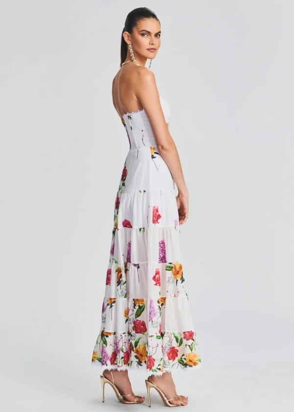Honeymoon Looks*Retrofete Danny Long Dress White Bonita