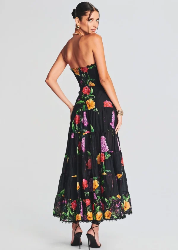 Honeymoon Looks*Retrofete Danny Long Dress Black Bonita