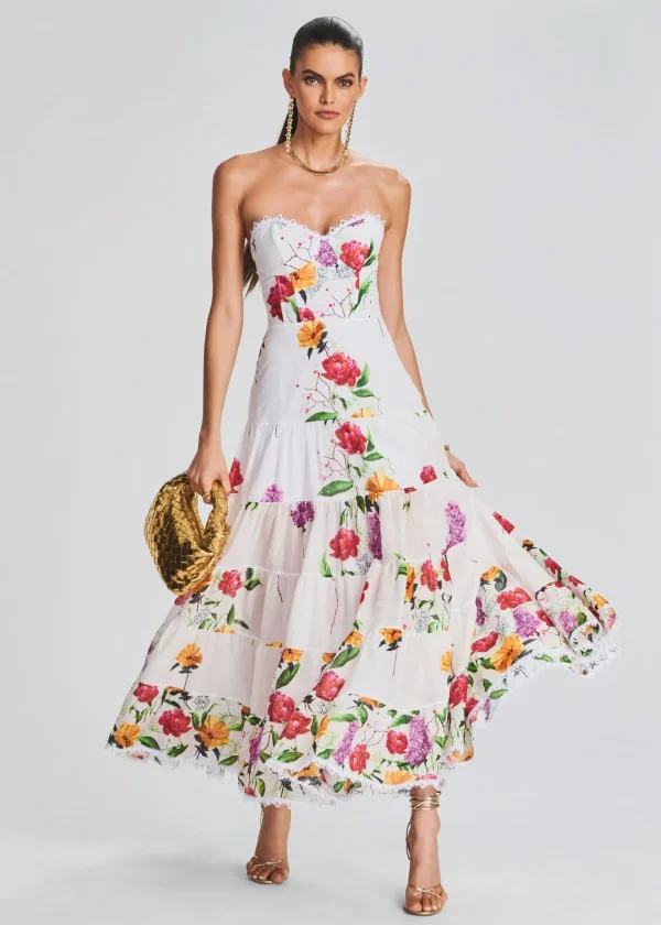Honeymoon Looks*Retrofete Danny Long Dress White Bonita