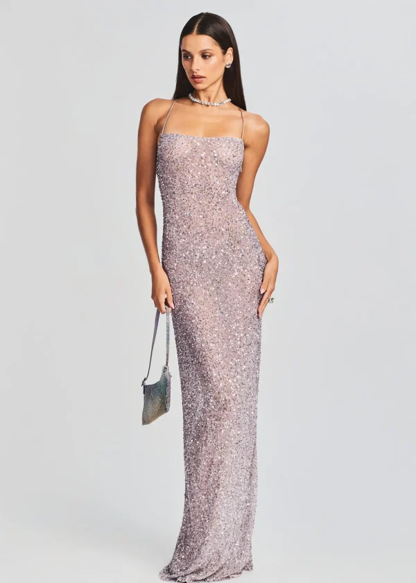 Dresses*Retrofete Dante Sequin Dress Mink Grey