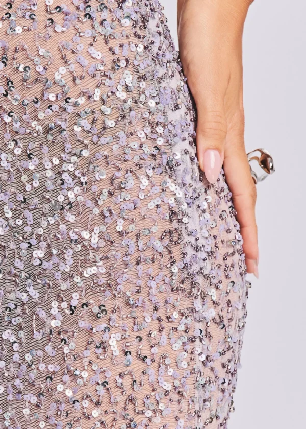 RETROFÊTE*Retrofete Dante Sequin Dress Mink Grey