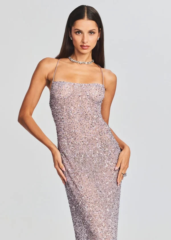 Dresses*Retrofete Dante Sequin Dress Mink Grey
