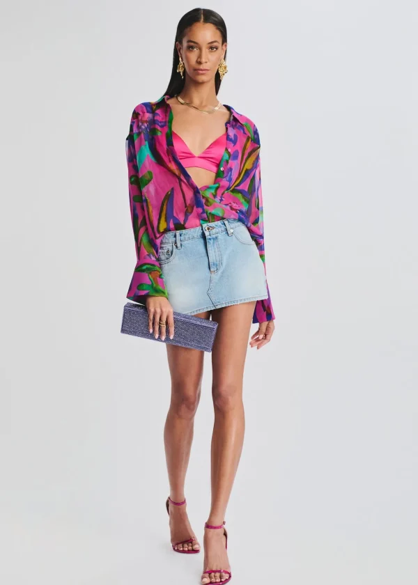 Bottoms*Retrofete Darlinda Mini Skirt Celeste