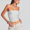 Day to Night*Retrofete Debbi Strapless Top Silver