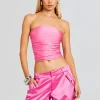 Day to Night*Retrofete Debbi Strapless Top Malibu Pink