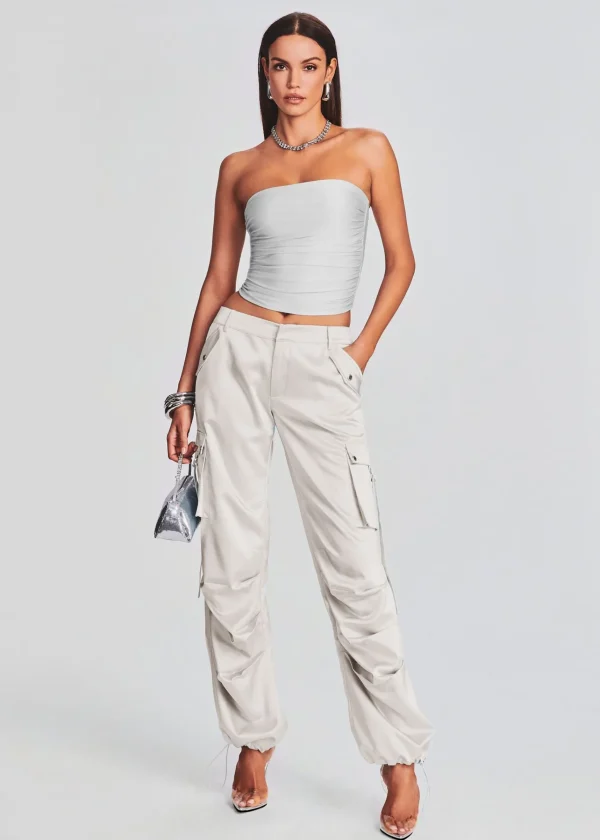 Day to Night*Retrofete Debbi Strapless Top Silver