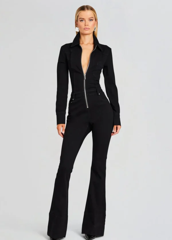 Jumpsuits*Retrofete Deedee Denim Jumpsuit Stone Black