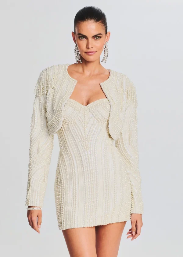 Bridal Shower*Retrofete Deema Pearl Dress Ivory