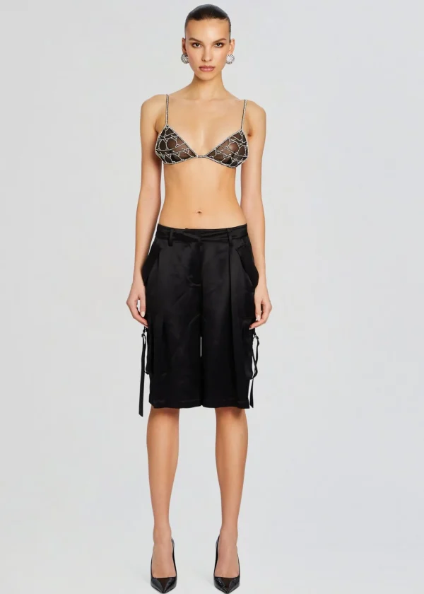 RETROFÊTE*Retrofete Deja Crystal Bra Black/Silver
