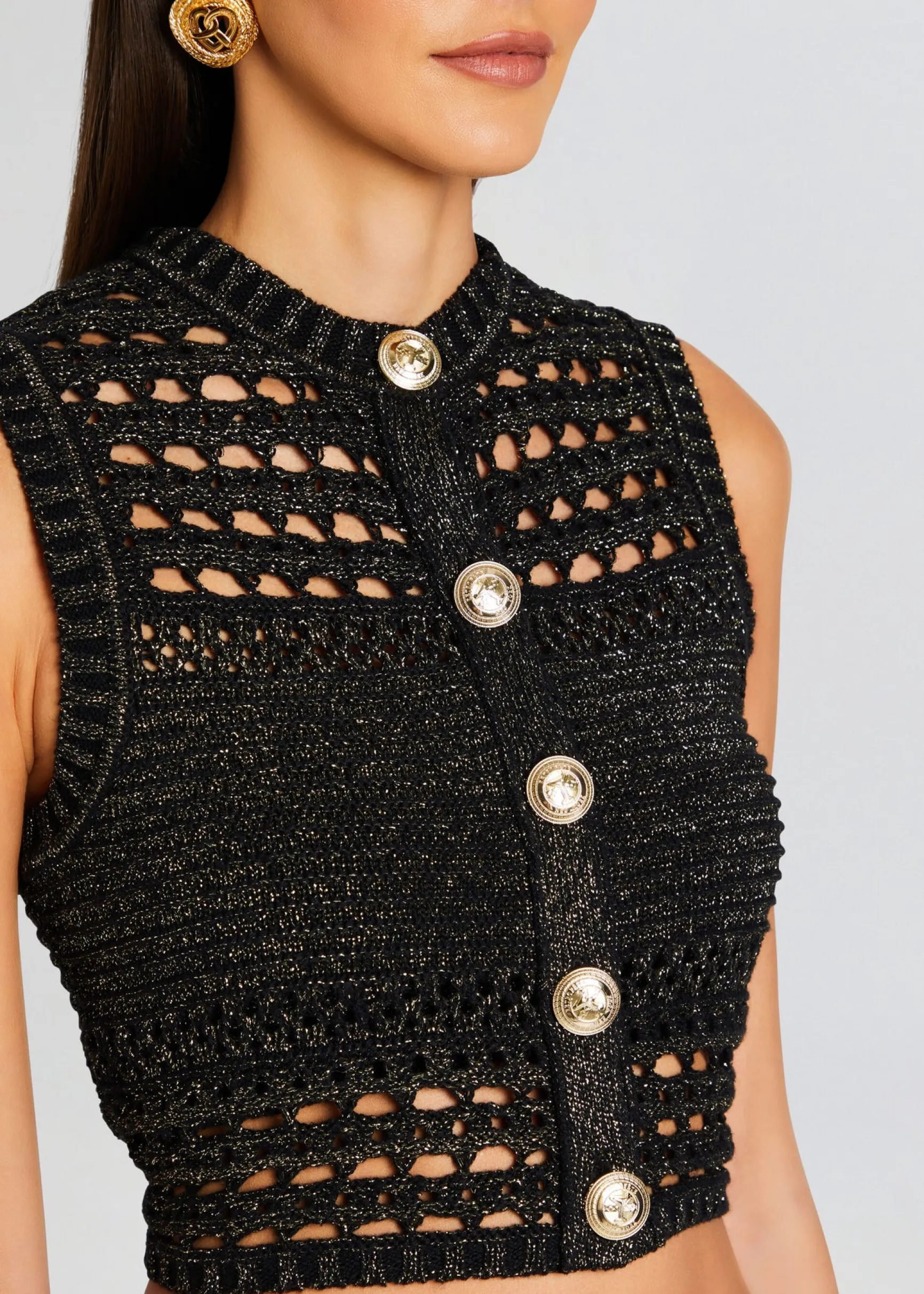delma_knit_crochet_top_1-3.webp Tops*Retrofete Delma Knit Crochet Top Black/Gold
