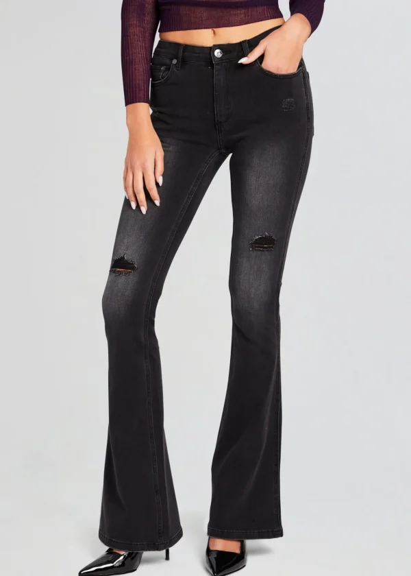 Bottoms*Retrofete Demi Mid Rise Jean Midnight Terry