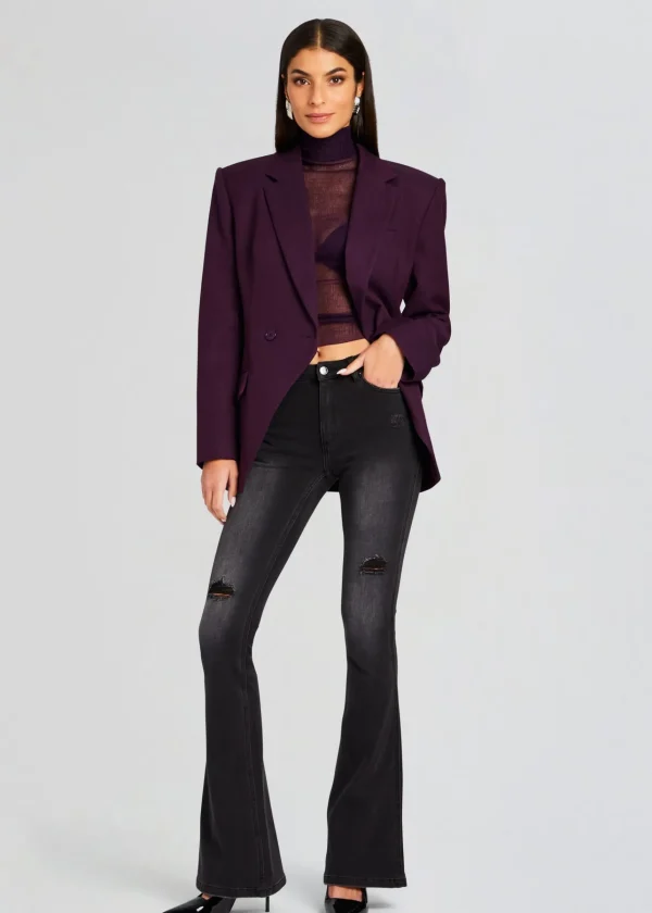 Bottoms*Retrofete Demi Mid Rise Jean Midnight Terry