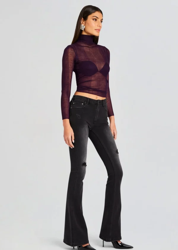 Bottoms*Retrofete Demi Mid Rise Jean Midnight Terry