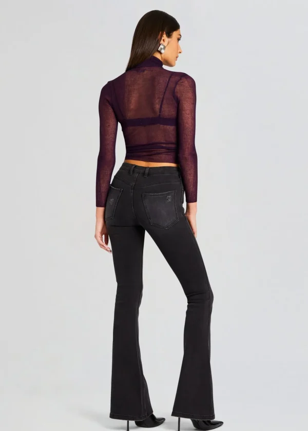 Bottoms*Retrofete Demi Mid Rise Jean Midnight Terry