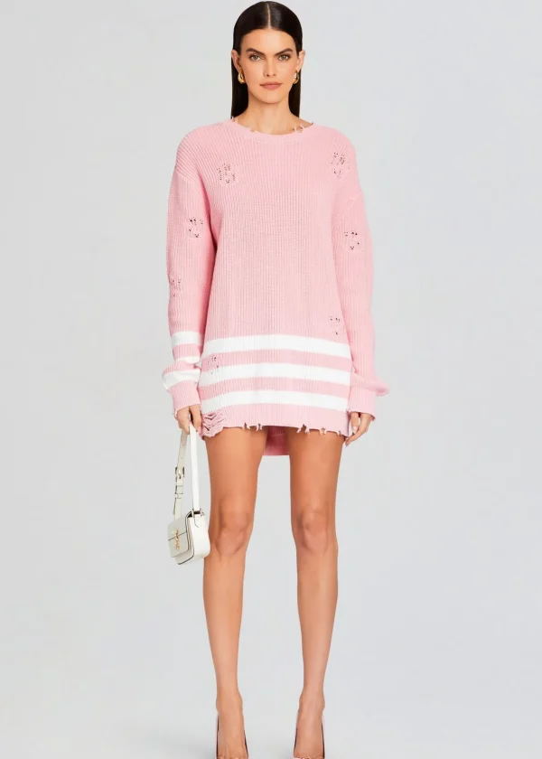 Dresses*Retrofete Devin Sweater Baby Pink/White