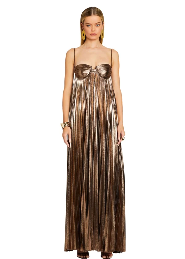 Gowns*Retrofete Diana Dress Metallic Bronze