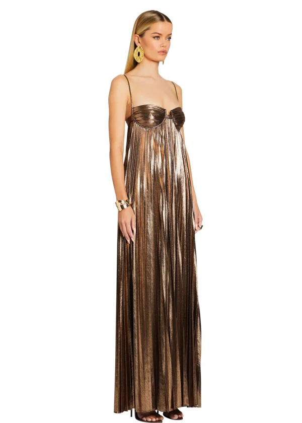 Maxi*Retrofete Diana Dress Metallic Bronze