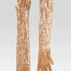 Accessories*Retrofete Diem Sequin Gloves Tannin
