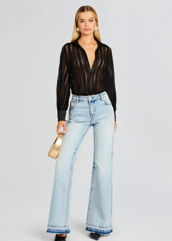 Tops*Retrofete Donney Bodysuit Black Sham