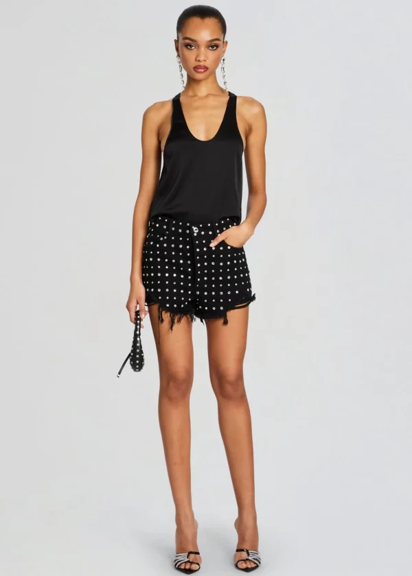 RETROFÊTE*Retrofete Dori Silk Top Black