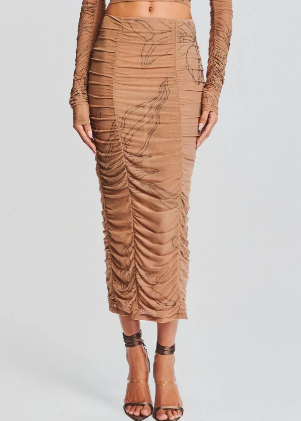 Neutral Moments*Retrofete Dream Midi Skirt Nude