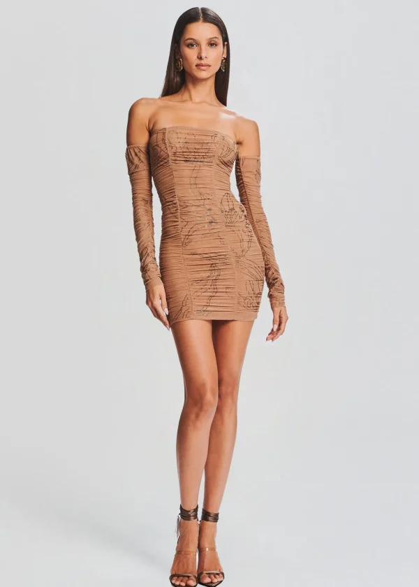 Neutral Moments*Retrofete Dream Mini Dress Nude