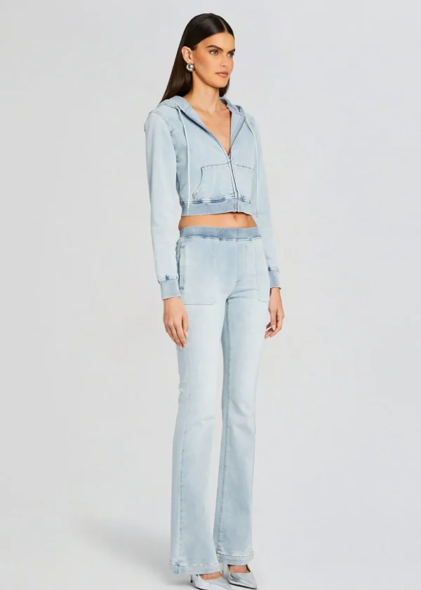 Jackets*Retrofete Edith Terry Cropped Hoodie Skylight Terry